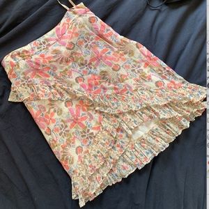 Free People faux wrap ruffle skirt